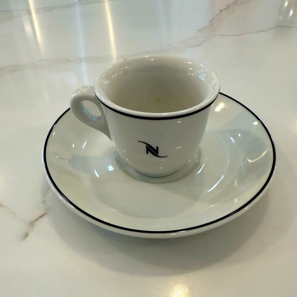 Nespresso White Espresso Cup with Black Detail